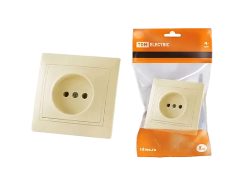 როზეტი 10ა (დამიწების გარეშე)(კრემი)